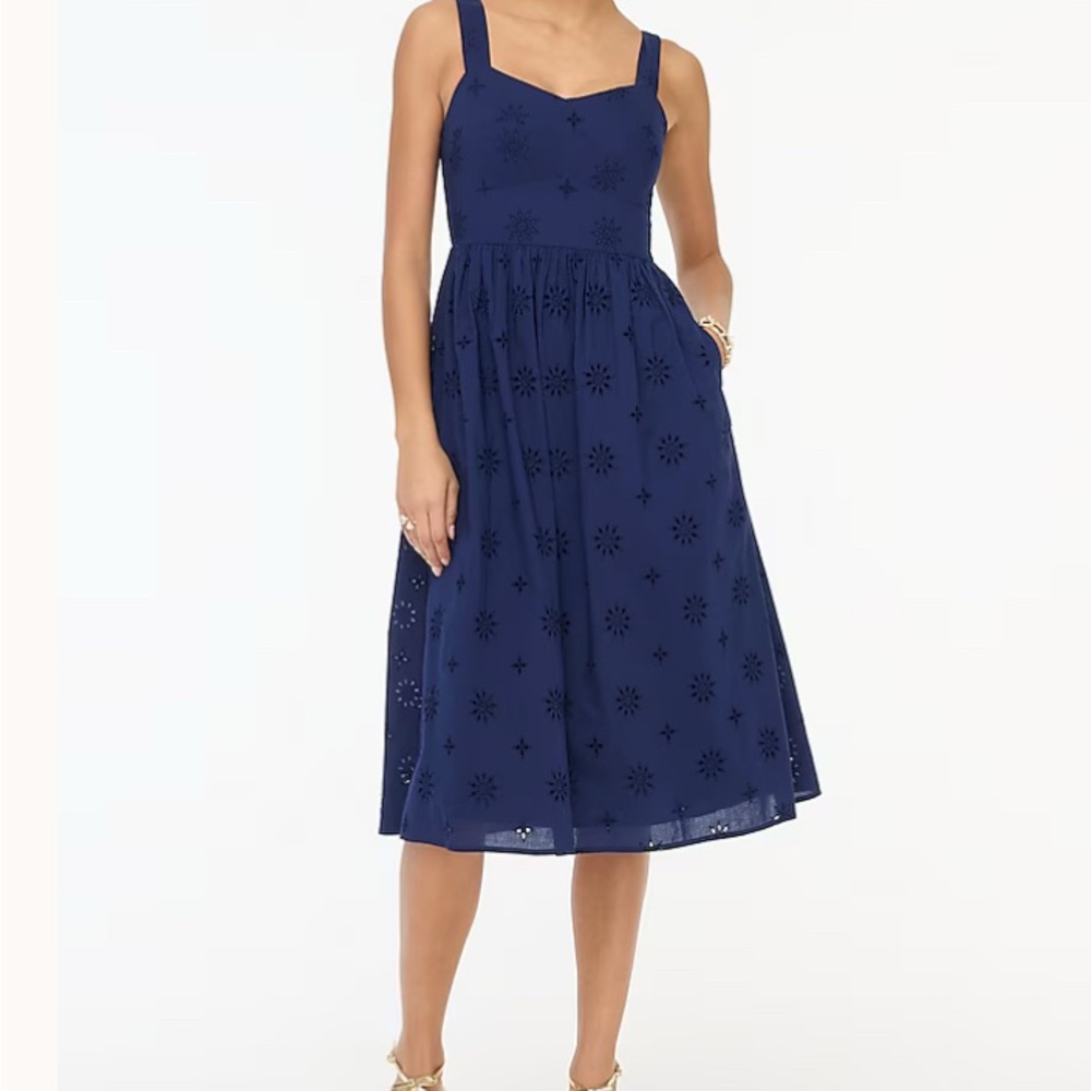 J. Crew Factory Eyelet Midi Dress 6